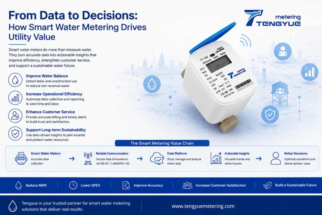 Smart water metering project success metrics for data availability and reading efficiency
