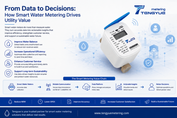 Smart water metering project success metrics for data availability and reading efficiency